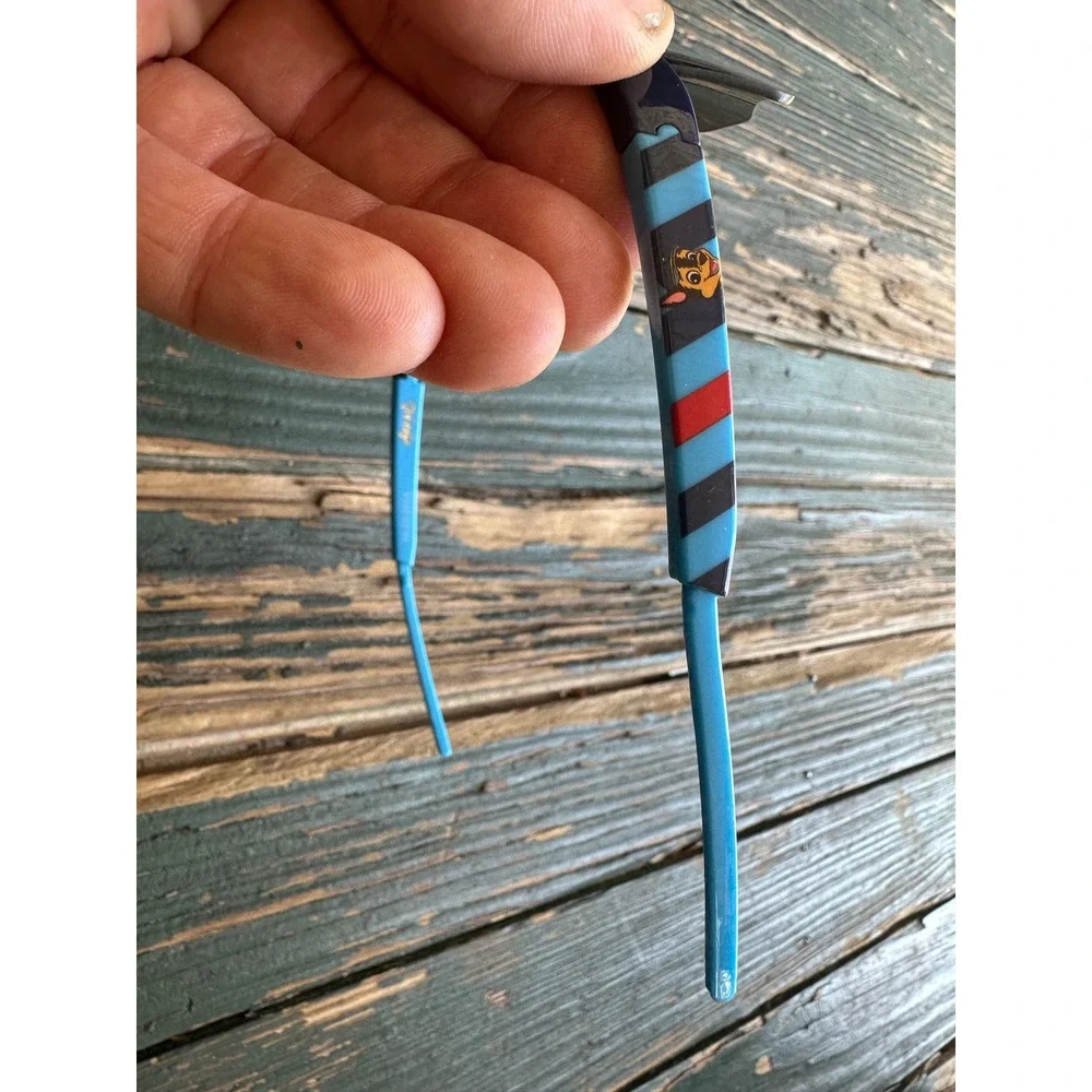 Paw Patrol Chase Kids Sport Wrap Sunglasses Blue Navy Striped Shield 2407